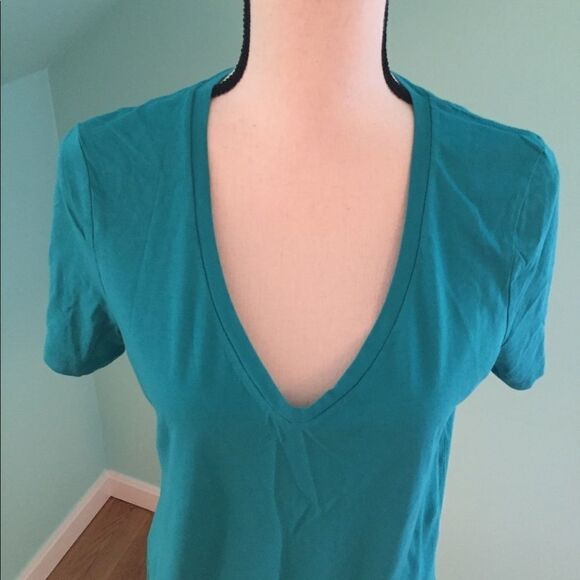 Teal V-Neck Tee  - Picture 2 of 4